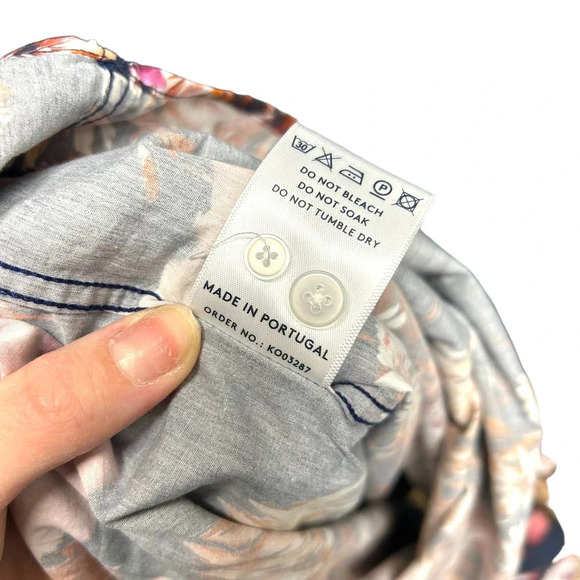 No Nationality Tyrion Short Sleeve Button Down Navy Print 605 Men's Size XL - Picture 11 of 11